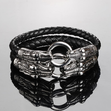 Load image into Gallery viewer, Game Of Thrones Inspired Double Dragon Stainless Steel Men's Bracelet
