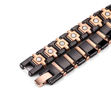Load image into Gallery viewer, Black Ceramic Magnetic Bracelet