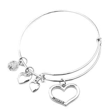 Load image into Gallery viewer, Mother Daughter Charm Bangle Set