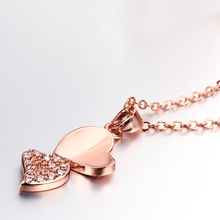 Load image into Gallery viewer, Romantic Double Heart Crystal Pendant Necklace