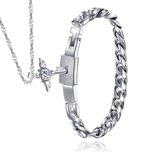 Load image into Gallery viewer, Angel Love Pendant & Men Bracelet Set