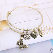 Load image into Gallery viewer, Butterfly Love Charm Bangle