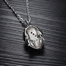 Load image into Gallery viewer, Bloody Stainless Steel and Cubic Zirconia Skull Pendant