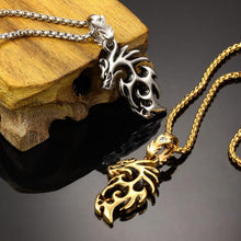 Load image into Gallery viewer, Gold Plated Stainless Steel Vintage Dragon