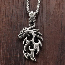 Load image into Gallery viewer, Gold Plated Stainless Steel Vintage Dragon