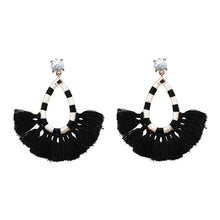 Load image into Gallery viewer, Bohemian Marble Tassel Drop Earrings