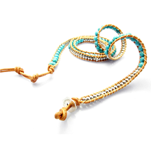 Load image into Gallery viewer, Turquoise Desert Hex Wrap Bracelet