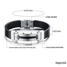 Load image into Gallery viewer, Cross T Men's Stainless Steel Bracelet