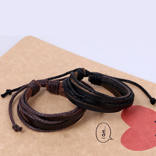 Load image into Gallery viewer, Rustic Leather Wrap Bracelet