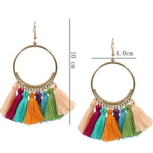 Load image into Gallery viewer, Bohemian Handmade Statement Tassel Earrings
