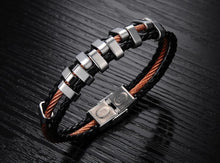 Load image into Gallery viewer, Rough Tracks Stainless Steel Men's Bracelet
