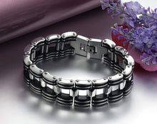 Load image into Gallery viewer, Black Strip Stainless Steel Bracelet

