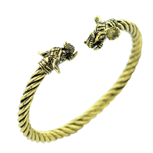 Load image into Gallery viewer, Antique Viking Dragon Cuff Bangle
