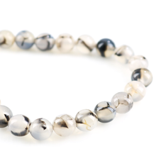 Load image into Gallery viewer, Black White Texture Onyx Chalcedony Beads Bracelet/Necklace
