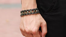 Load image into Gallery viewer, Black Strip Stainless Steel Bracelet
