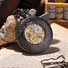 Load image into Gallery viewer, Black Cage Full Hunter Pocket Watch
