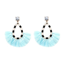 Load image into Gallery viewer, Bohemian Marble Tassel Drop Earrings
