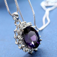 Load image into Gallery viewer, 3 Carat Handcrafted Alexandrite Pendant with Silver Plated Chain
