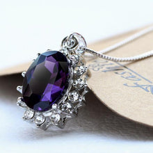 Load image into Gallery viewer, 3 Carat Handcrafted Alexandrite Pendant with Silver Plated Chain

