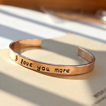Load image into Gallery viewer, 18k Gold Plated - I Love You More Bangle
