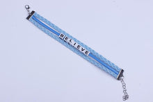 Load image into Gallery viewer, Braided Leather Believe Bracelet

