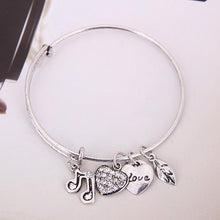 Load image into Gallery viewer, Music Note Charm Bangle
