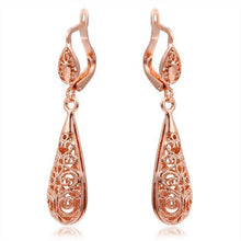 Load image into Gallery viewer, Rose Gold Plated Water Drop Earrings
