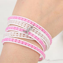 Load image into Gallery viewer, Pink Ribbon Wrap Bracelet
