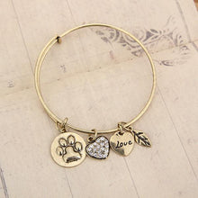 Load image into Gallery viewer, Paw Print Charm Bangle
