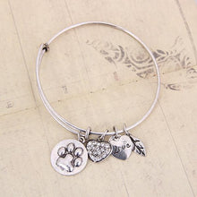 Load image into Gallery viewer, Paw Print Charm Bangle
