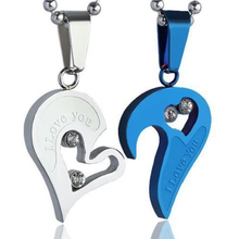 Load image into Gallery viewer, I Love You Mutual Affinity Heart Titanium Steel Lover Necklaces
