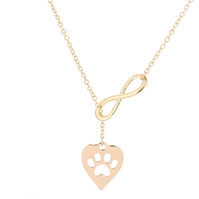 Load image into Gallery viewer, Paw Infinity Love Pendant Necklace
