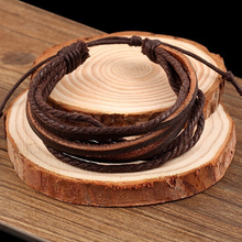 Load image into Gallery viewer, Rustic Leather Wrap Bracelet
