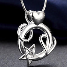 Load image into Gallery viewer, Heart and Star Combo Pendant Necklace
