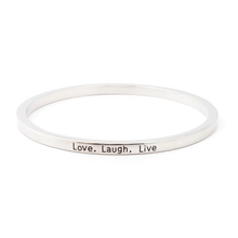 Load image into Gallery viewer, Love Laugh Live Engraved Bangle
