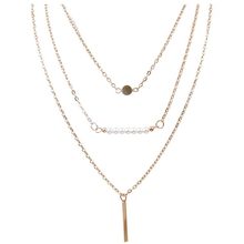Load image into Gallery viewer, 3 Multi-Layer Bar Necklace
