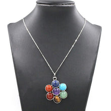 Load image into Gallery viewer, 7 Chakra Stones Natural Healing Pendant Necklace
